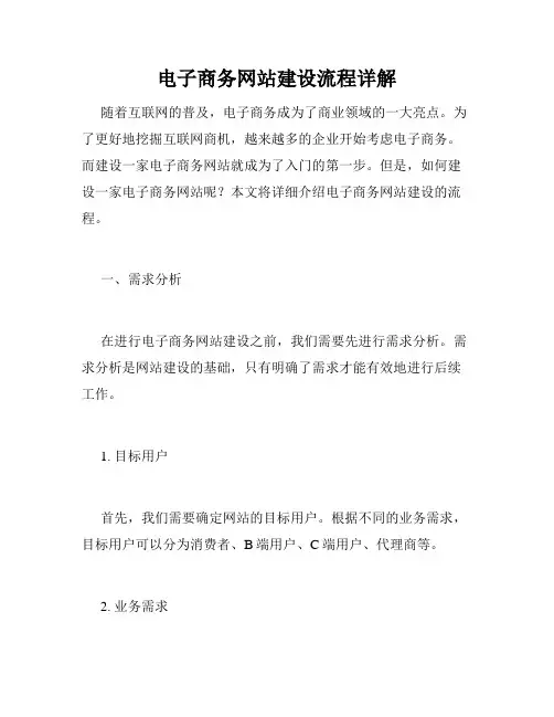 电子商务网站建设流程详解