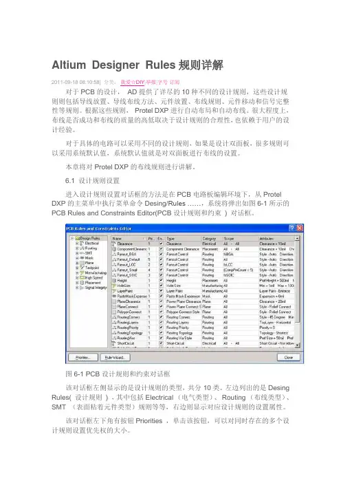 Altium Designer Rules规则详解