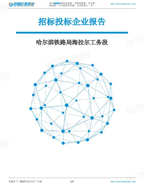 哈尔滨铁路局海拉尔工务段-招投标数据分析报告
