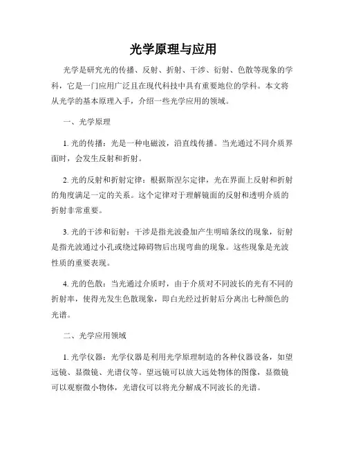 光学原理与应用