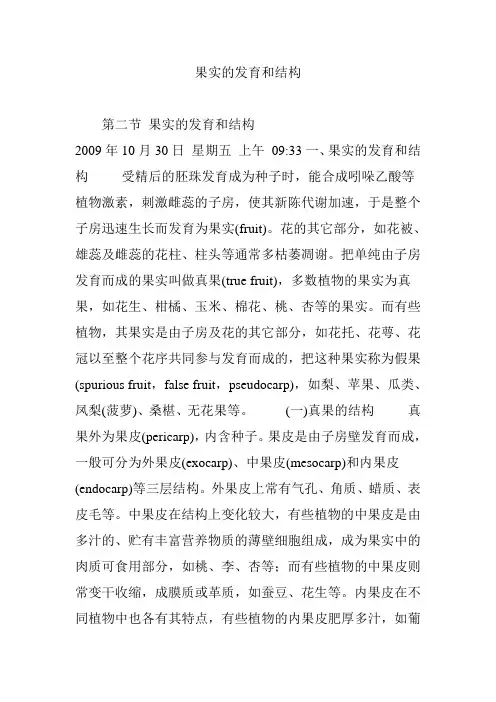 果实的发育和结构