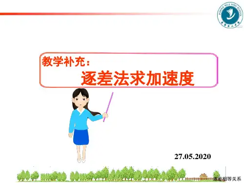 教学补充：逐差法求加速度(课堂PPT)