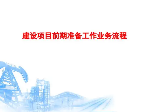 建设项目前期准备工作业务流程