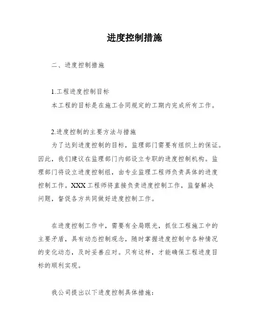 进度控制措施