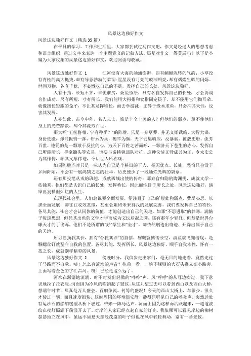 风景这边独好作文
