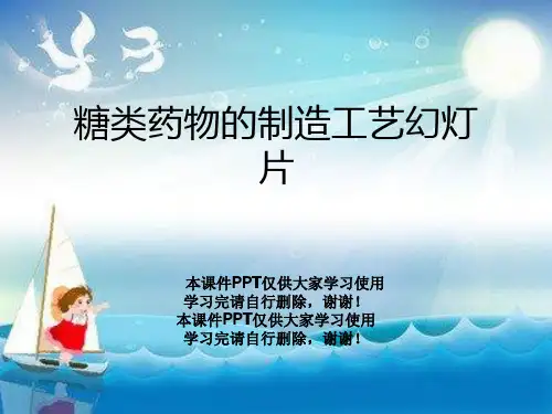 糖类药物的制造工艺幻灯片