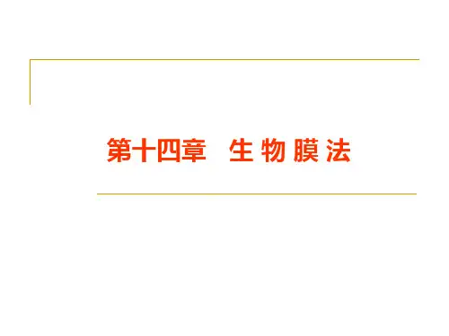 第十四章 生物膜法