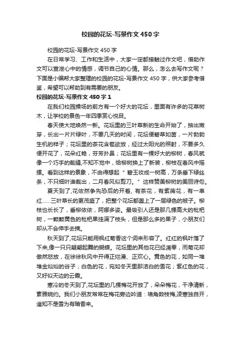 校园的花坛-写景作文450字