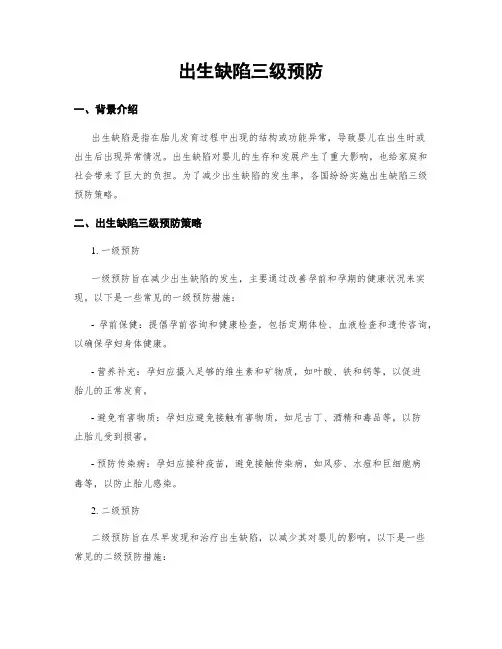 出生缺陷三级预防