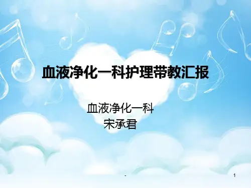 血液净化带教PPT课件