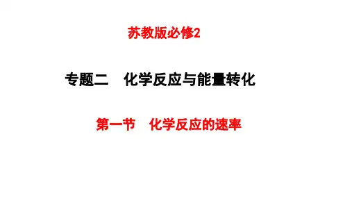 苏教化学必修2专题2第一单元 化学反应速率和反应限度(共15张PPT)