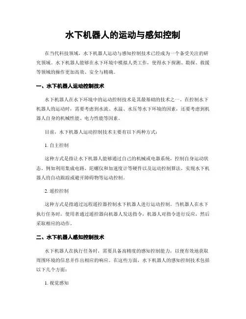水下机器人的运动与感知控制