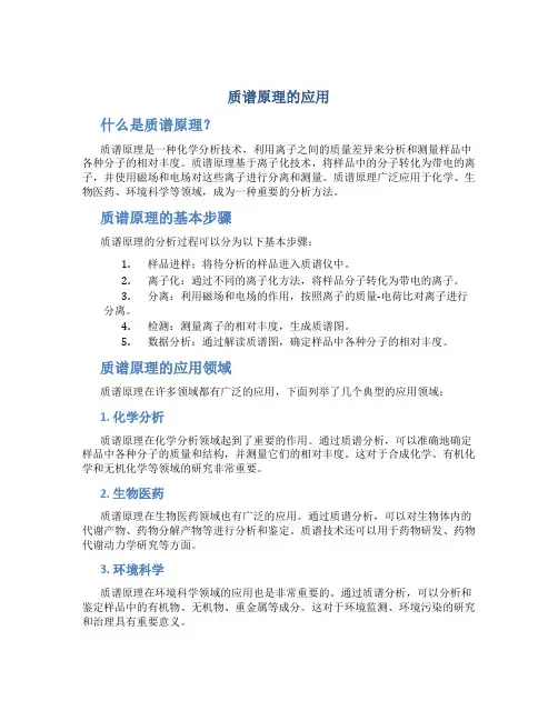 质谱原理的应用