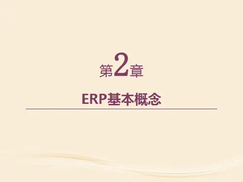 第二章 ERP基本概念 《ERP理论与实践》