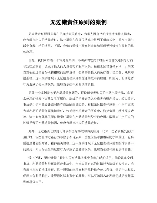 无过错责任原则的案例