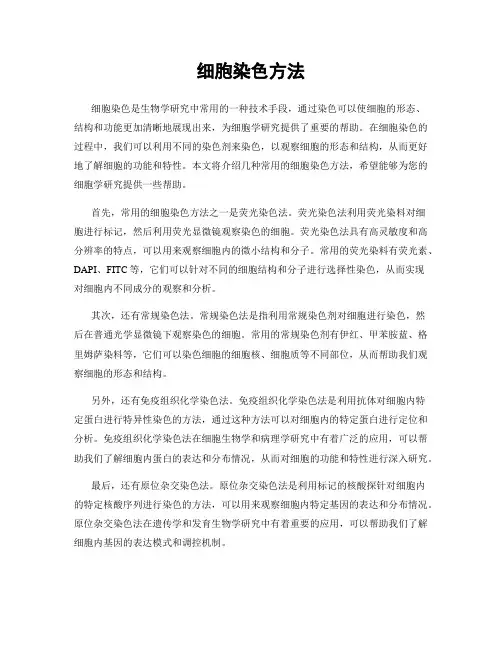 细胞染色方法