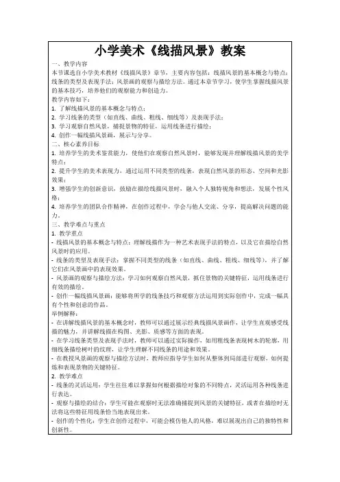 小学美术《线描风景》教案
