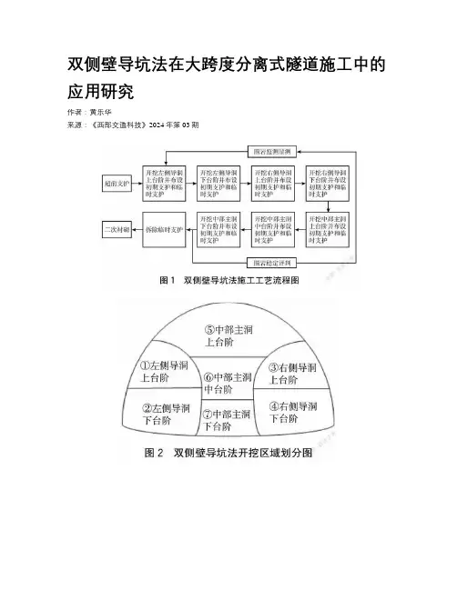 双侧壁导坑法在大跨度分离式隧道施工中的应用研究