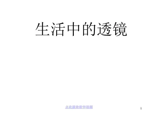 初中物理课件：生活中的透镜(2021年八年级)