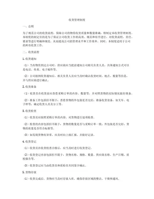 收货管理制度