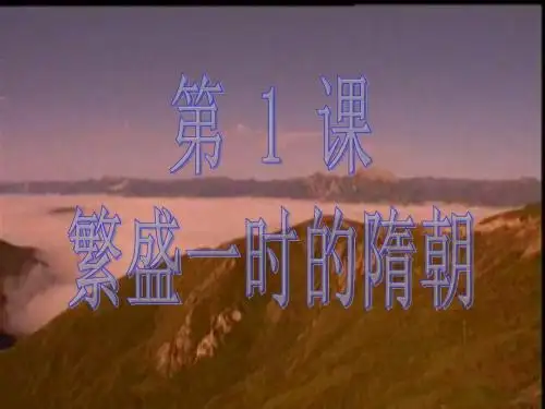 【初中历史】繁荣一时的隋朝ppt3 人教版