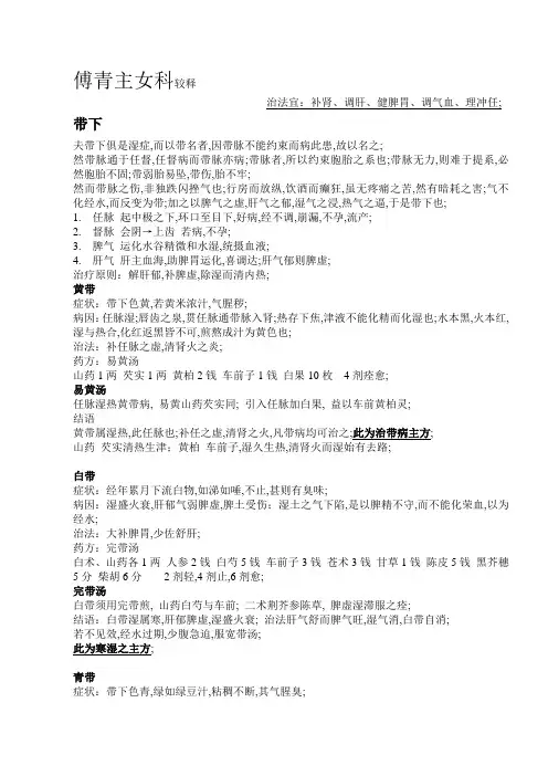 傅青主女科较释