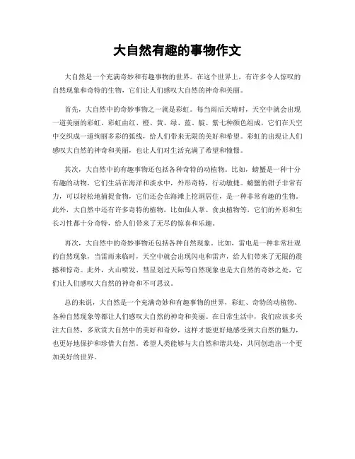 大自然有趣的事物作文