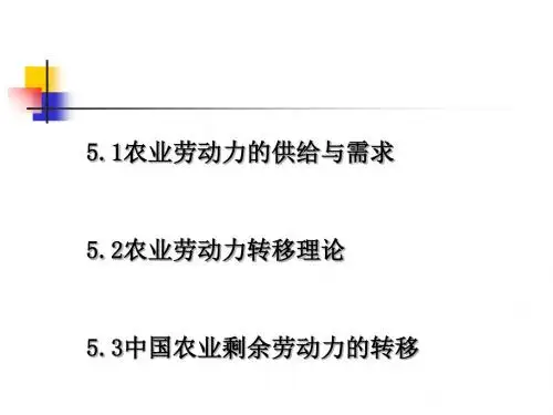 农业劳动力讲义课件(ppt 48页)