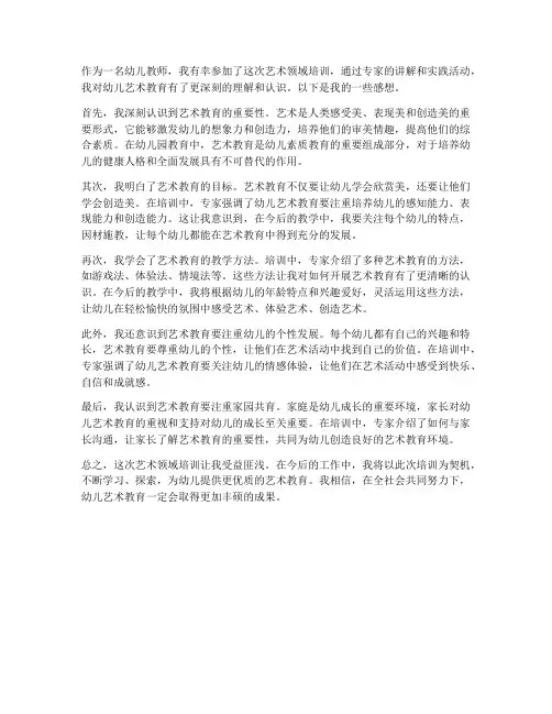 艺术领域培训感想