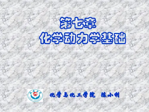 第七章 化学动力学基础