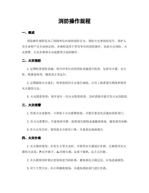 消防操作规程