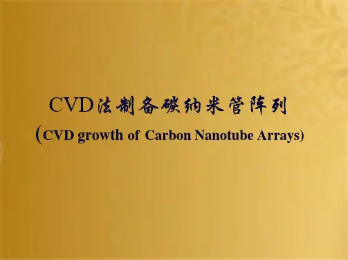 G1-CVD法制备碳纳米管阵列-材料合成化学课件PPT(共19张PPT)