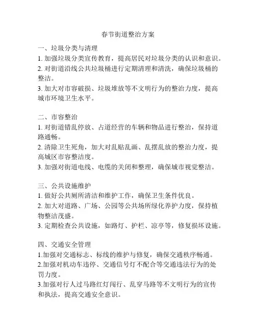 春节街道整治方案