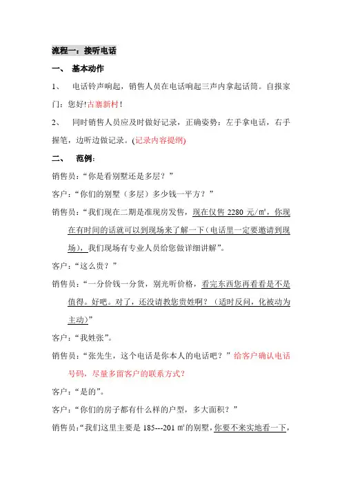 【精品】房产销售全流程销讲说辞
