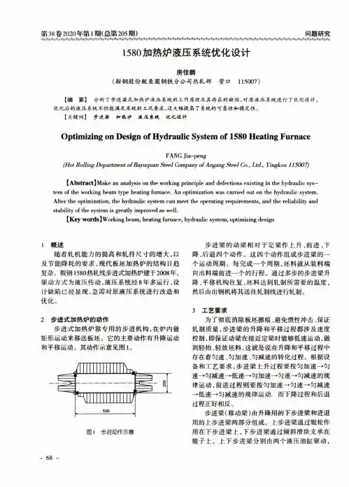 1580加热炉液压系统优化设计