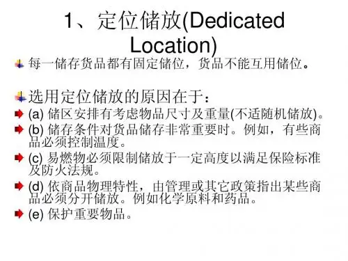 仓储管理----储位管理