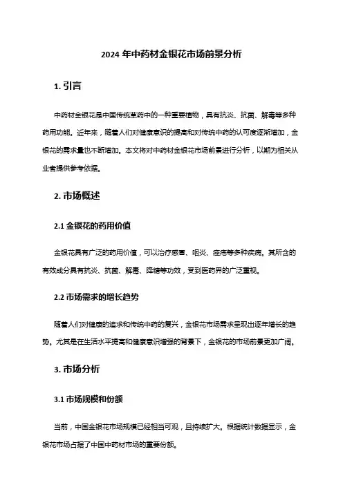 2024年中药材金银花市场前景分析