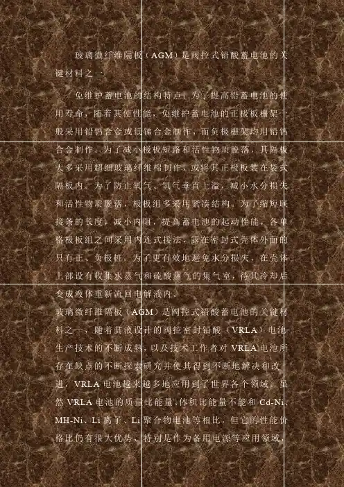 玻璃微纤维隔板(AGM)