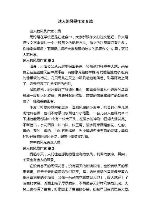 迷人的风景作文6篇