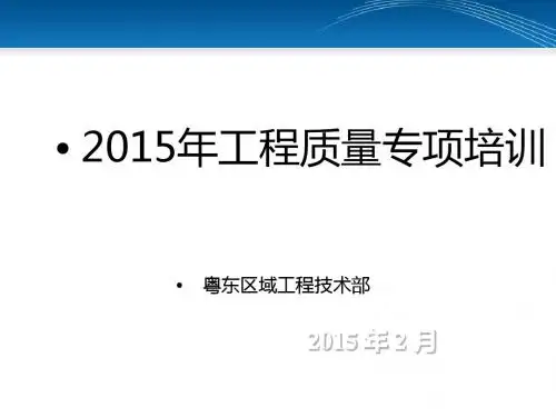 工程质量专项培训(PPT 65张)