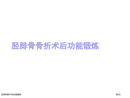 胫腓骨骨折术后功能锻炼