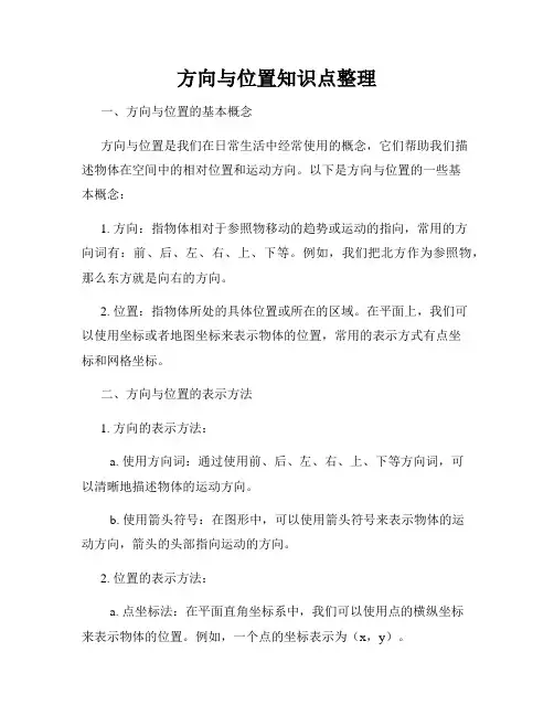 方向与位置知识点整理