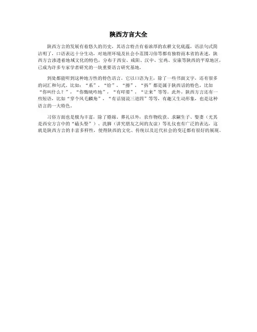 陕西方言大全