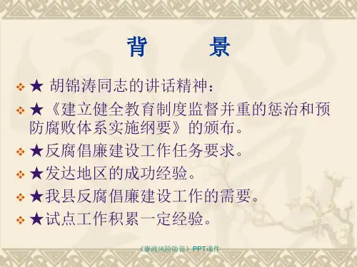 廉政风险防范课件