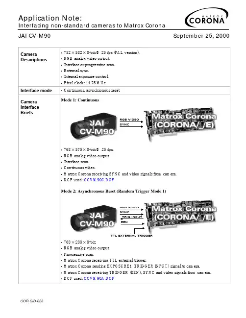 Matrox Corona JAI CV-M90应用说明书