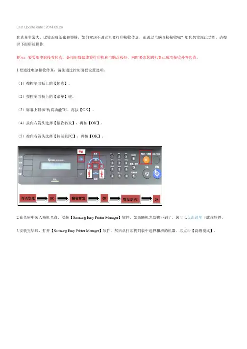 如何电脑接收传真(SL-M2876HN,SL-M2676FH)