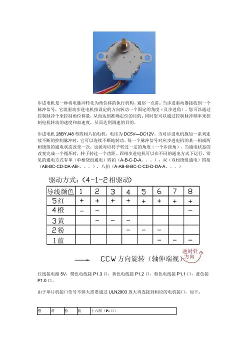 步进电机_28BYJ-48的原理及使用