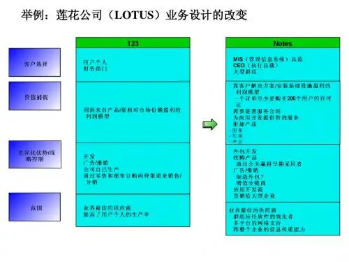 战略控制点及利润模型