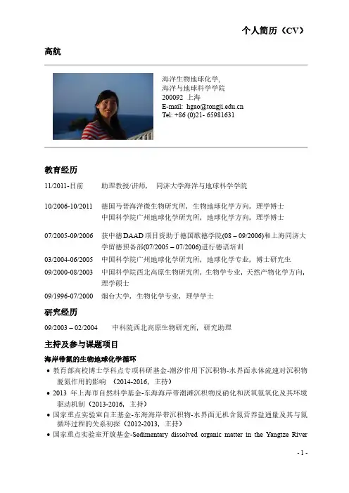 个人简历(CV)