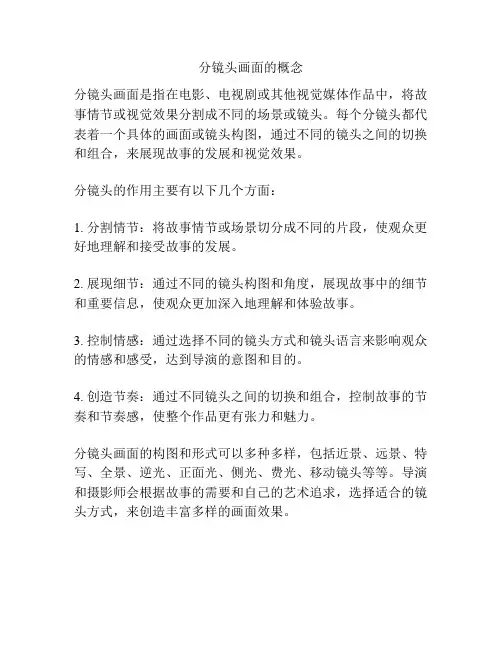 分镜头画面的概念